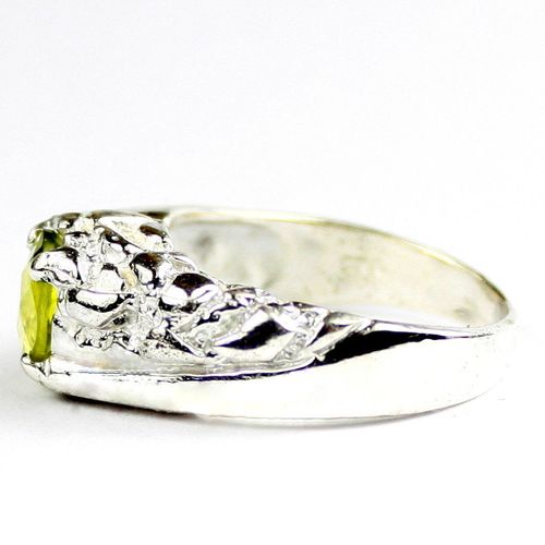 Peridot, 925 Sterling Silver Men's Ring, SR368