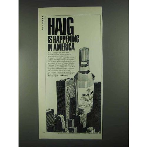 1967 Haig Scotch Ad - Is Happening in America