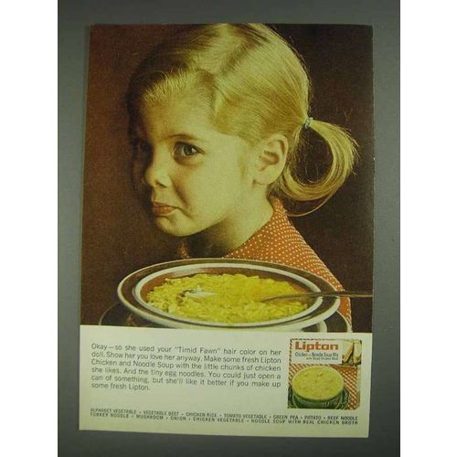 1967 Lipton Chicken and Noodle Soup Mix Ad