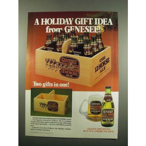 1984 Genesee 12 Horse Ale Ad - A Holiday Gift Idea