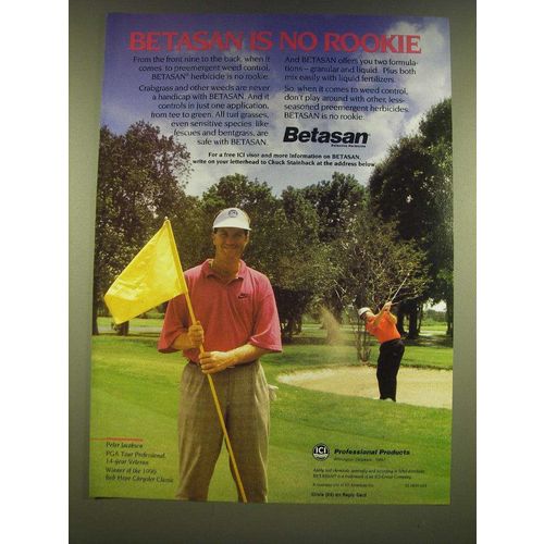 1990 ICI Betasan Ad - Peter Jacobsen - Betasan is no rookie