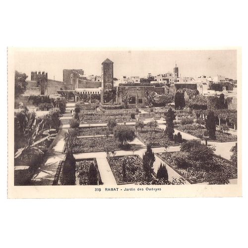 JARDIN DES OUDAYAS , RABAT, MOROCCO unused vintage postcard,(a)