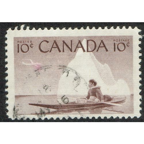 Canada 1955 Eskimo Hunter 10c Purple Brown SG477 GU