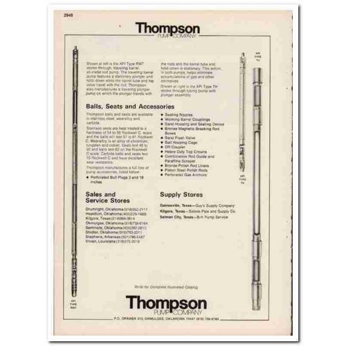 Thompson Pump Company 1993 Vintage Catalog Oil Gas Oilfield Equipment
