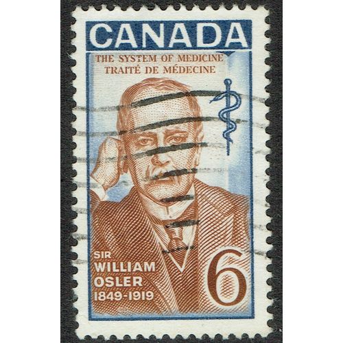 Canada 1969 50th Death Anniv W Osler 6c Blue & Chestnut SG637 GU
