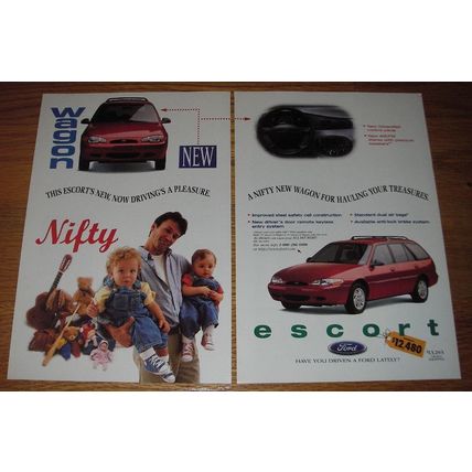 1997 Ford Escort LX Wagon Ad - This Escort's new, now driving's a pleasure