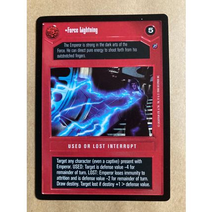 Star Wars CCG: Death Star II Limited # Force Lightning (A) dark 2000 decipher