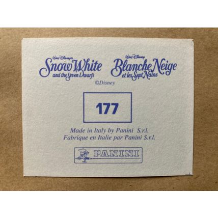 Snow White and the Seven Dwarfs Sticker # 177 (A) unused 1994 Panini Disney