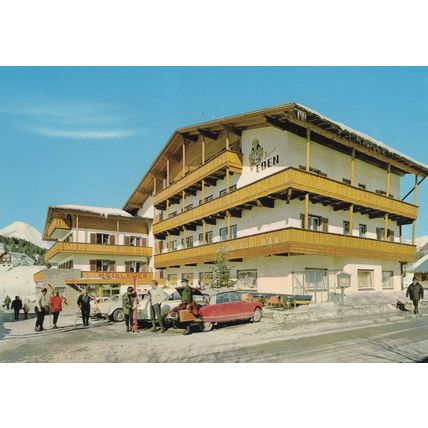 Hotel Eden Seefeld Guests Arriving 1980s Austria Postcard