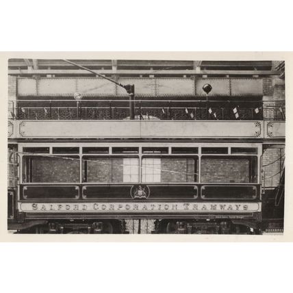 Salford Corporation Tramways Plain Back Photo Postcard