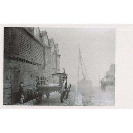 Victorian Coal Trolleys at Canons Wharf London Postcard