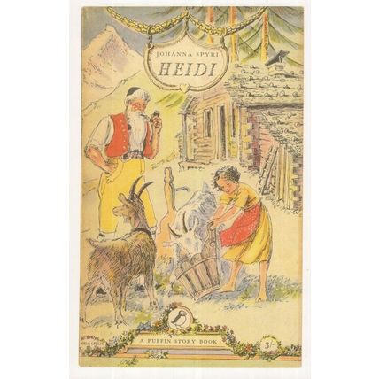 Johanna Spyri Heidi 1956 Puffin Story Book Postcard