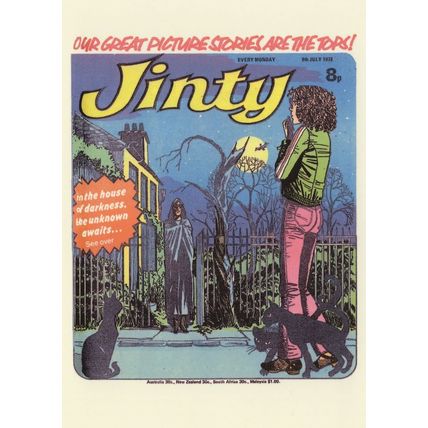Haunted House Of Horror Jinty 1970s Girls Comic Book Postcard