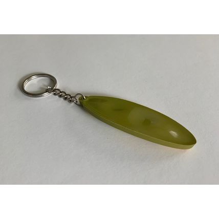 Pacifico Beer Surfboard Keychain Yellow Rubber Pacifico Clara Beer ￼Key Chain 5"