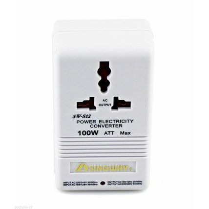 TRANSFORMADOR UNIVERSAL DE CORRIENTE PEQUEÑO Y LIGERO 220V-110V-220V MAXIMO 80W