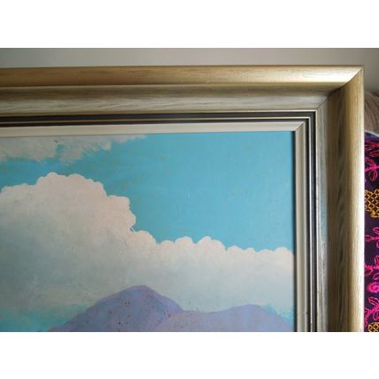 Mountain Landscape Painting Signed John Bell 1972 - Framed