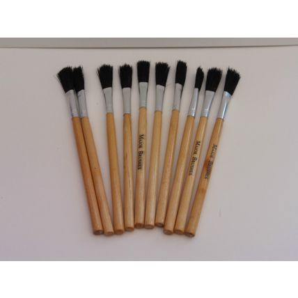 MAJOR BRUSHES PASTE BRUSH 1/4 INCH 17.5 CM LENGTH PAINT BRUSHES PACK OF 10
