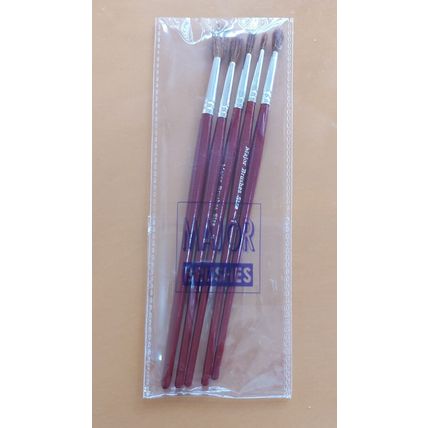 Imitation Sable Artist Watercolour Paint Brushes Sizes 1 2 3 4 6 pack of 5