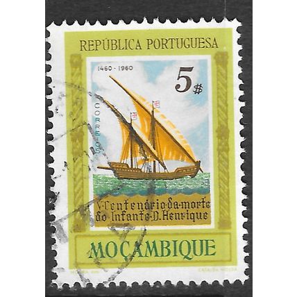 MOZAMBIQUE PORTUGUESE 1960 INFANT HENRI SHIP 5.00e USED
