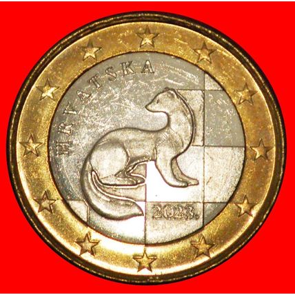 MARTEN TYPE: CROATIA ★ 1 EURO 2023 MINT LUSTRE ★LOW START★NO RESERVE