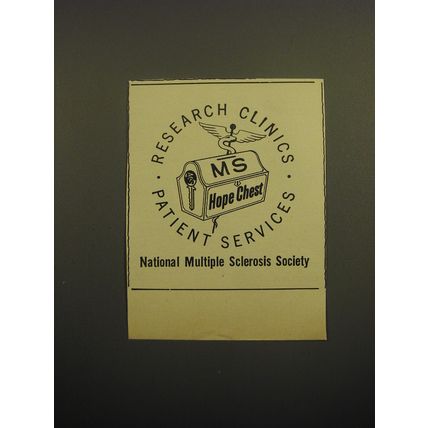 1960 National Multiple Sclerosis Society Ad - Research Clinics Patient Services