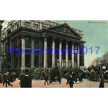 Mansion House, London, England, Postcard