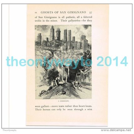 SAN GIMIGNANO (2), ITALY, BOOK ILLUSTRATION/PRINT, 1904