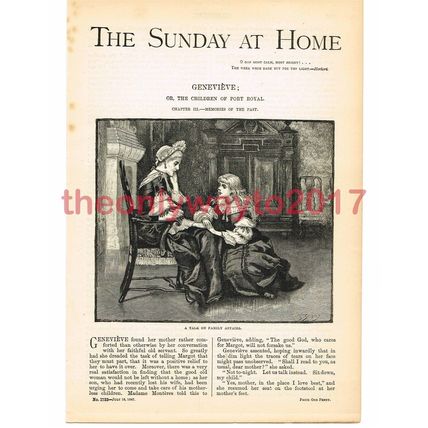 Family Affairs in Port Royal, Victorian Art, Book Illustration, 1887