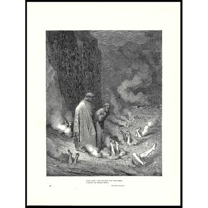 DANTE AND NICHOLAS III - INFERNO 1903 Gustave Doré- Alighieri ANTIQUE ENGRAVING