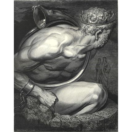 GIANTS - NIMROD 1903 Gustave Doré - Dante Alighieri ANTIQUE ENGRAVING