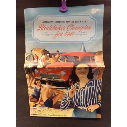 America's Smartest Lowest Price Car Studebaker Champion for 1941 Sales Brochure