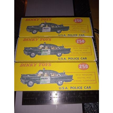 Dinky 258 USA POLICE CAR - Replica Repro Box