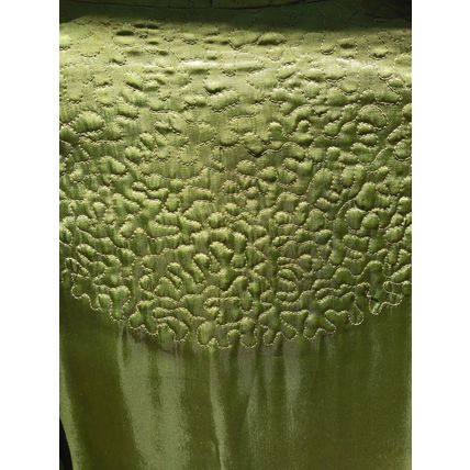 Wms Embroidered Aqua Floral Oriental Kimono Robe Gown Sm/Med Heavy Quality Flaw