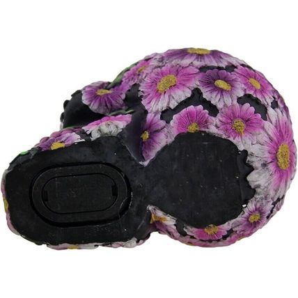 Floral Day of The Dead Black and Pink Sugar Skull Coin Bank