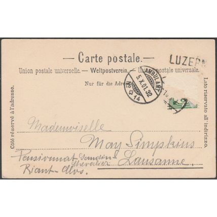 Luzern und Pilatus, 1901 - Charnaux Frères AK