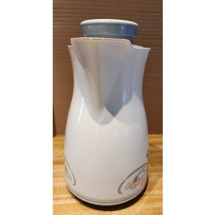 Thermos Vintage 1980's White Floral 10.5" Coffee Carafe #820 West Germany