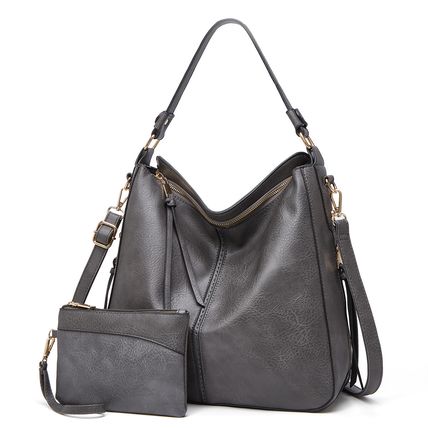 Handbags for Women Large Designer Ladies Hobo bag Two Piece Grey