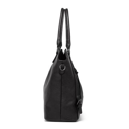 Large Capacity Women's Crossbody Handbag Two Piece Black