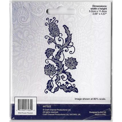 Tattered Lace. Wild Flower Flourish Die Set. Die Cutting Cardmaking Scrapbooking