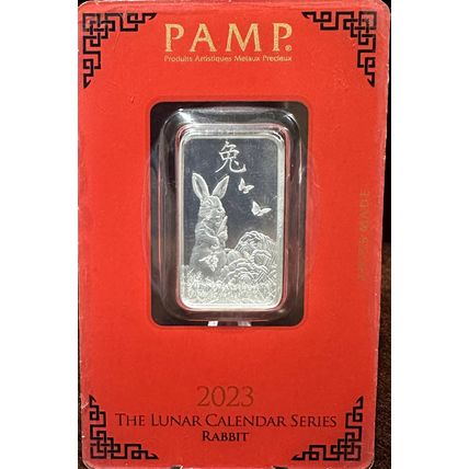 10 Gram Silver Collectible 2023 The Lunar Calendar Series (Rabbit) In Assay Card