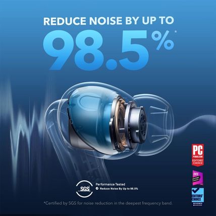 Soundcore by Anker Liberty 4 NC Wireless Earbuds, 98.5% Noise Reduction, Adaptiv