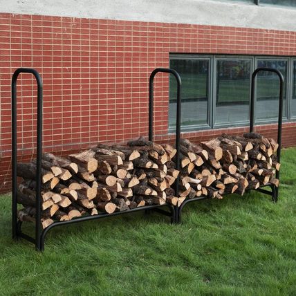 GASPRO 8FT Firewood Rack Outdoor with Cover, Adds Sturdy Middle Upright, Heavy D