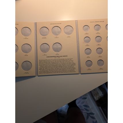 Littleton Eisenhower dollars 1971-1978D and Susan B Anthony 1979-1999D folder