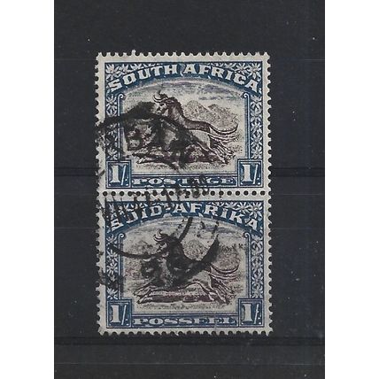 SouthAfrica.SG62 1s Black and Blue Wildebeest Pair.Fine Used.Aug25a