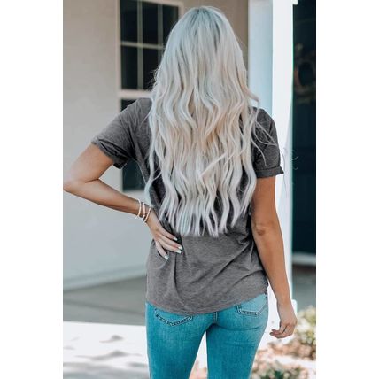 Gray LOVE everybody Graphic T-shirt