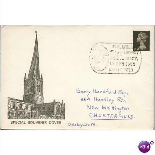 GB Cover 1968 21st Anniv of Chesterfield Phil Society 2