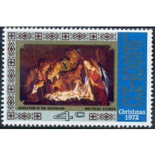 Lesotho QEII 1972 Christmas 4c Matthias Stomer Unmounted Mint NHM SG 227 stamp