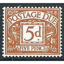 1968 D72 5d Yellow-Brown Postage Due Unmounted Mint ...