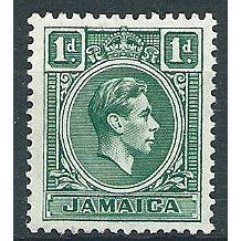 Jamaica 1951 SG122a 1d Blue-Green Mounted Mint ....