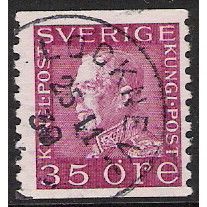 Fa 187 c: 35 ö carminish violet Definitive Stamp: King Gustav V.